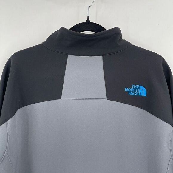 The North Face Gray Black Blue Liner Full Zip Softrock Jacket Size Large - Picture 4 of 9